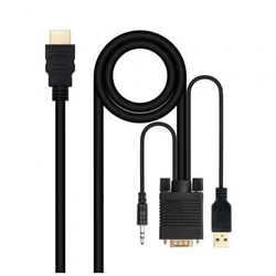 Cable Conversor Nanocable 10.15.4350/ Hdmi Macho Vga Hembra