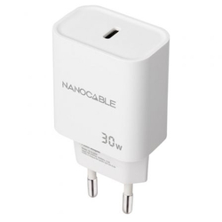 Cargador De Pared Nanocable 10.10.2009/ 1Xusb Tipo-C/ 30W/ B