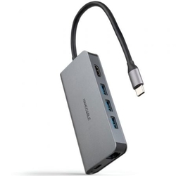 Nanocable Hub 8En1 Usb-A+Hdmi+Usb-C Pd+Rj45+Tf+Sd