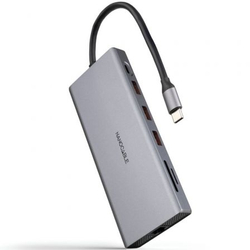 Nanocable Hub 12En1 Usb-A/C+Hdmi+Dp+Rj45+Tf+Sd+Au
