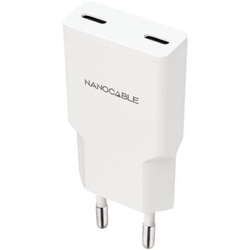 Cargador De Pared Nanocable 10.10.2023/ 2Xusb Tipo-C/ 20W/ B