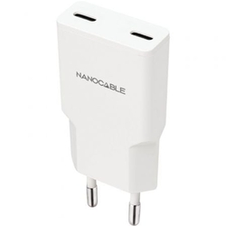 Cargador De Pared Nanocable 10.10.2026/ 2Xusb Tipo-C/ 25W/ B