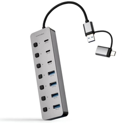 Hub Usb + Usb Tipo-C Nanocable 10.16.4510/ 4Xusb/ 3Xusb Tipo