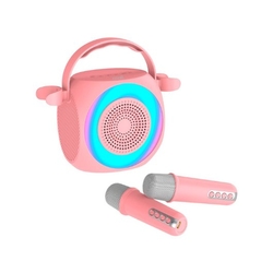 Altavoz Karaoke Cool Mini Karaoke Party 6W Rosa