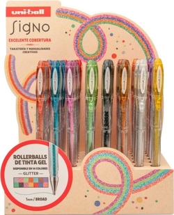 EXP 48 CANETAS UNI-BALL SIGNO SPARKLING GLITTER