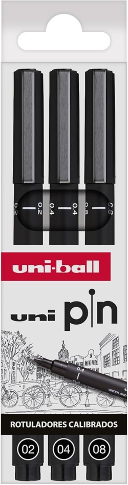 ESTOIG 3 RETOLADORS CALIBRADOS (0,2/0,4/0,8) UNI-BALL