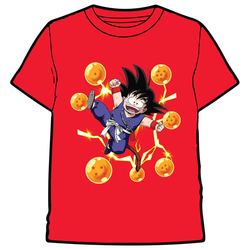 Camiseta Dragon Ball Roja Bolas Xl