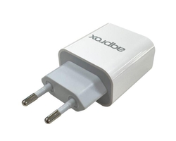 Cargador Usb De Viaje/Pared Dual 3.0A Type-C Blanco Approx