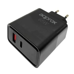 Cargador De Pared Approx Appusbwall65W 1Xusb-C Pd 1Xusb-A 65