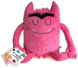 Peluche monstruo de colores rosa