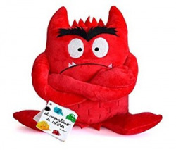 Peluche monstruo de colores rojo