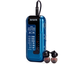 Radio Formato Mini Aiwa R-22Bl Am/Fm Hyperbass Color Azul