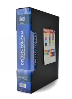 CARPETA 100 FUNDAS A4 DELUXE AMB CAIXA I LOMO PERSONAL.