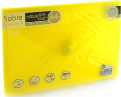 PAQ/10 CARTAFOL SOBRE A4+ V-LOCK 240X335 VELCRO AMARELO