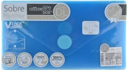 PACK/10 ENVELOPPE DL V-LOCK 125X225 MM VELCRO COULEUR BLEU