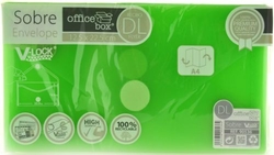 PACK/10 ENVELOPE DL V-LOCK 125X225 MM VELCRO COR VERDE