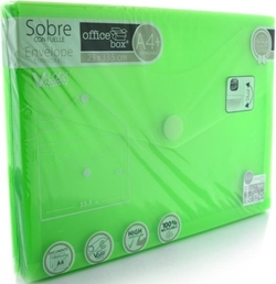 PAQ/10 CARTAFOL SOBRE FUELLE A4+ 250X335X300 VELCRO VERDE