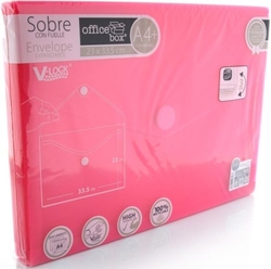 PACK/10 CAPA ENVELOPE COM FOLE A4+ 250X335X300 VELCRO VERMELHO