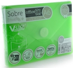 PACK/10 ENVELOPE A6 V-LOCK 120X160 MM VELCRO COR VERDE