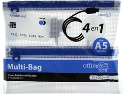 SACO MULTIUSOS 25X20,5CM A5 4 BOLSOS CREMALLER