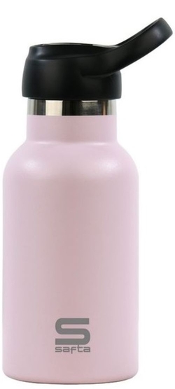 BOTELLA TERMO 350ML SAFTA ROSA EMPOLVADO 19,5x7,3x7,3cm