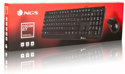 SET TECLADO + RATO COCOA KIT NEGRO