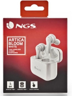 AURICULARS INALAMBRICOS BLANCOS 24 HRS AUTONOMIA CARGA USB