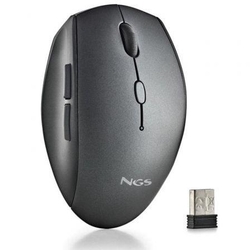 Ratón Inalámbrico Ngs Bee Black/ Hasta 1600 Dpi