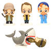 Set 4 figuras Pokis Tiburon
