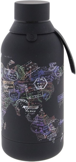 AMPOLLA TERMICA 500ML BLACK STAMP MAP