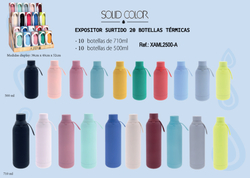 EXPOSITOR 20 BOTELLAS 10 DE 710ML E 10 500 ML MONOCOLOR