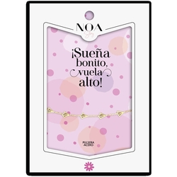 Pulsera Aviones Papel Acero Dorado - Suea±A Bonito, Vuela Al
