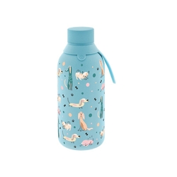 Botella termica interior ceramico 2 tapones 500ml dot & woof emerald
