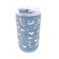 VASO TERMICO INTERIOR CERAMICO 400ML PETROL BLUE DOT & WOOF