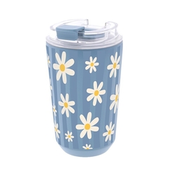 VASO TERMICO INTERIOR CERAMICO 400ML PETROL BLUE FLORAL PIC
