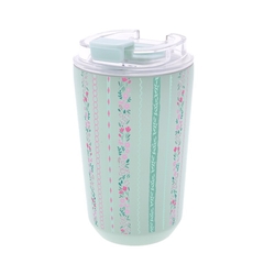 VASO TERMICO INTERIOR CERAMICO 400ML MINT PETAL LINES