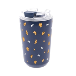 VASO TERMICO INTERIOR CERAMICO 400ML DARK BLUE COOKIE BEAST