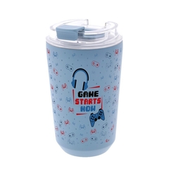 VASO TERMICO INTERIOR CERAMICO 400ML PETROL BLUE PIXEL GAMI