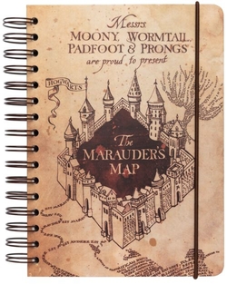 CADERNO A5 HARRY POTTER THE MARAUDERS MAP