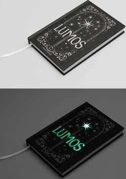 CADERNO PREMIUM A5 COM LUZ HARRY POTTER LUMOS MAXIMA