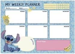 BLOCO PLANIFICADOR SEMANAL A4 DISNEY STITCH TROPICAL