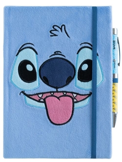 CADERNO TAPA FELPA A5 PREMIUM CON BOLIGRAFO STITCH