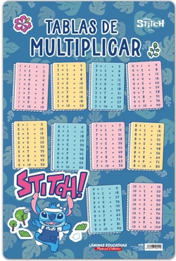 SPANISH EDUCATIONAL SHEET MULTIPLY TABLE DISNEY STITCH