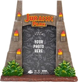 MARCO DE FOTOS 3D JURASSIC PARK PUERTA DE ENTRADA AO PARQUE