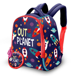 Mochila + Monedero Out Planet Neopreno 25Cm 4 Unidades