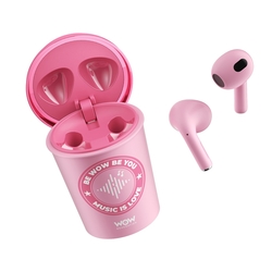 AURICULARS INALAMBRICOS EN FORMA DE VASO ROSA BLUETOOTH