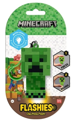 FLASHIES FIGURA 3D LLAVERO CON LUZ CREEPER MINECRAFT