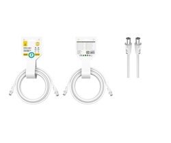 Jc Nb1490 Blanco / Cable De Video (Coaxial), Conector Banado