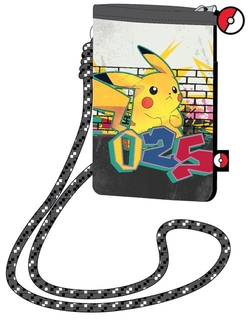 BOLSITO CORDON PORTAMOVIL POKEMON PIKACHU 10X18X1CM