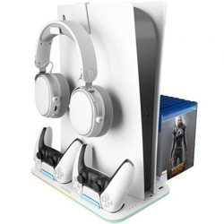 Soporte Multifunción Rgb Para Ps5 Mars Gaming Mps5-B2/ Blanc